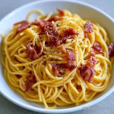 Salsa Carbonara en 25 Minutos Tarjeta de receta