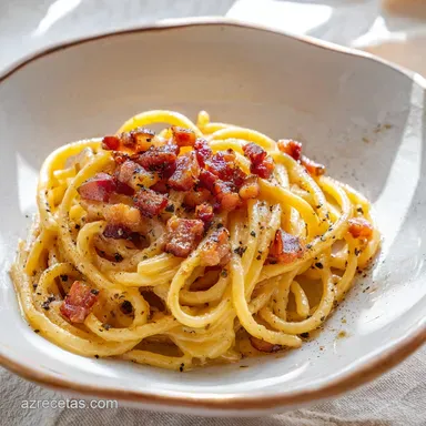 Salsa Carbonara con Guanciale Tarjeta de receta