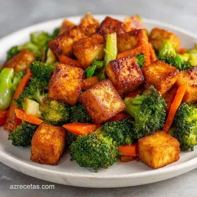 Salteado De Tofu Crujiente En 20 Minutos Tarjeta de receta
