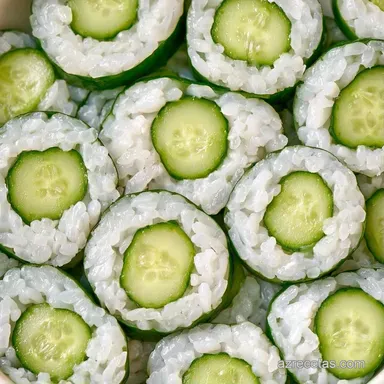 Sushi Sin Nori para 10 Rollos Tarjeta de receta