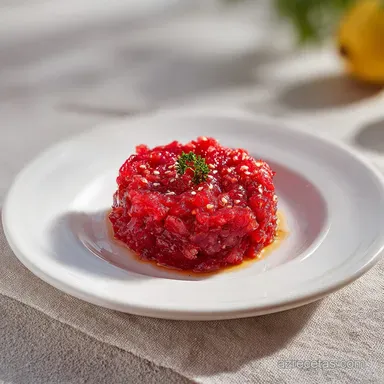 Tartar de At&uacute;n: Receta Paso a Paso lista en 20 Minutos Tarjeta de receta