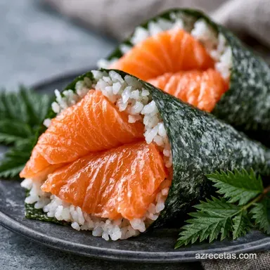 Temaki Sushi para 4 Personas Tarjeta de receta