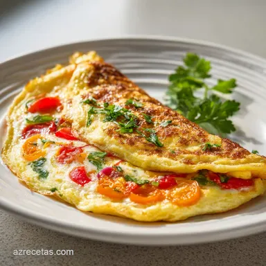 Tortilla a la Francesa en 5 Minutos: Interior Cremoso Tarjeta de receta