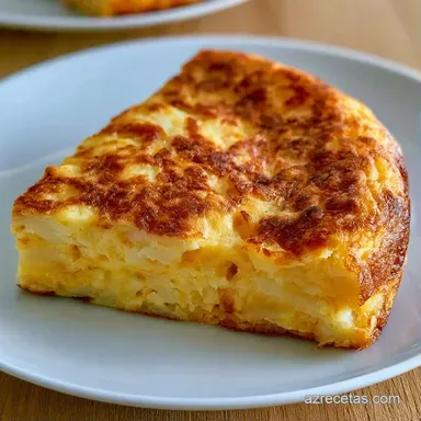 C&oacute;mo Hacer Tortilla de Patatas para 4 Tarjeta de receta