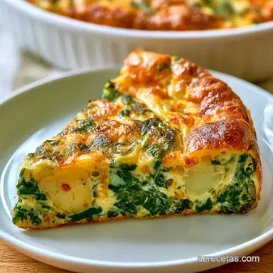 Tortilla Patatas Espinacas: Centro Cremoso Tarjeta de receta