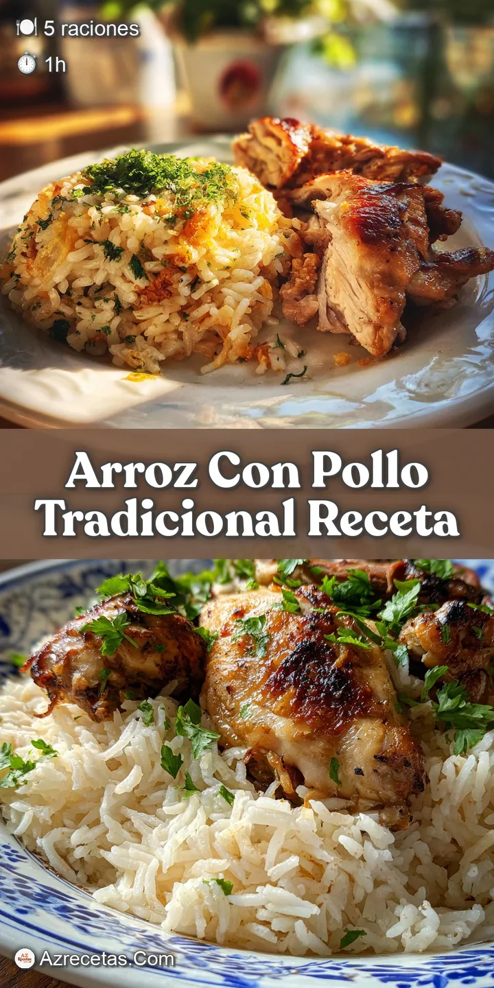 Close-up of glistening Arroz con Pollo: juicy chicken, fluffy rice, colorful veggies &ndash; a tempting glimpse into the classic...