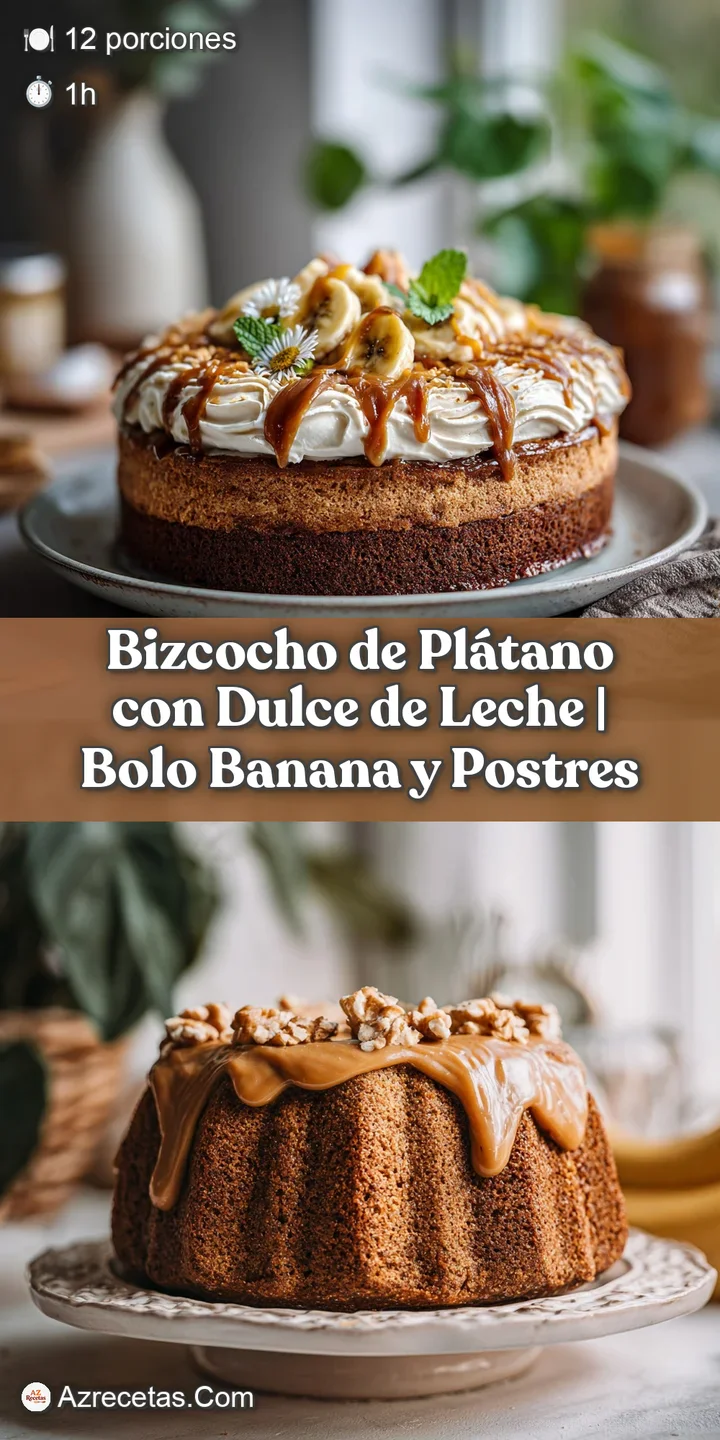 Close-up of fluffy banana cake crumb, rich caramel dulce de leche pooling on top, a tempting treat.