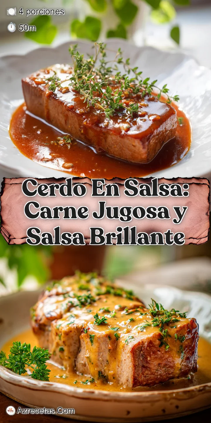 Close-up showcasing glistening pork chunks bathed in a savory, deep red sauce, hinting at a succulent and flavorful experi...