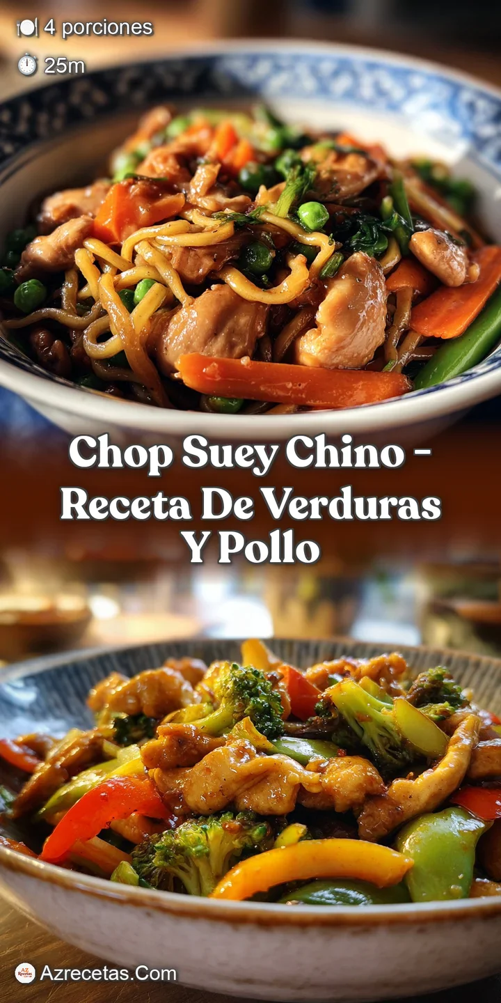 Close-up of chop suey: tender pieces of meat and crisp vegetables coated in a savory sauce. Captures the steam, aroma, and...