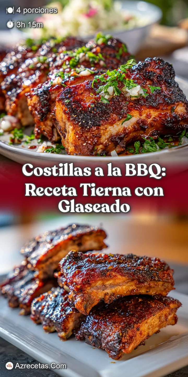 Close-up of sticky, tender BBQ ribs, glistening with dark, rich sauce and a slight char, promising smoky flavor.