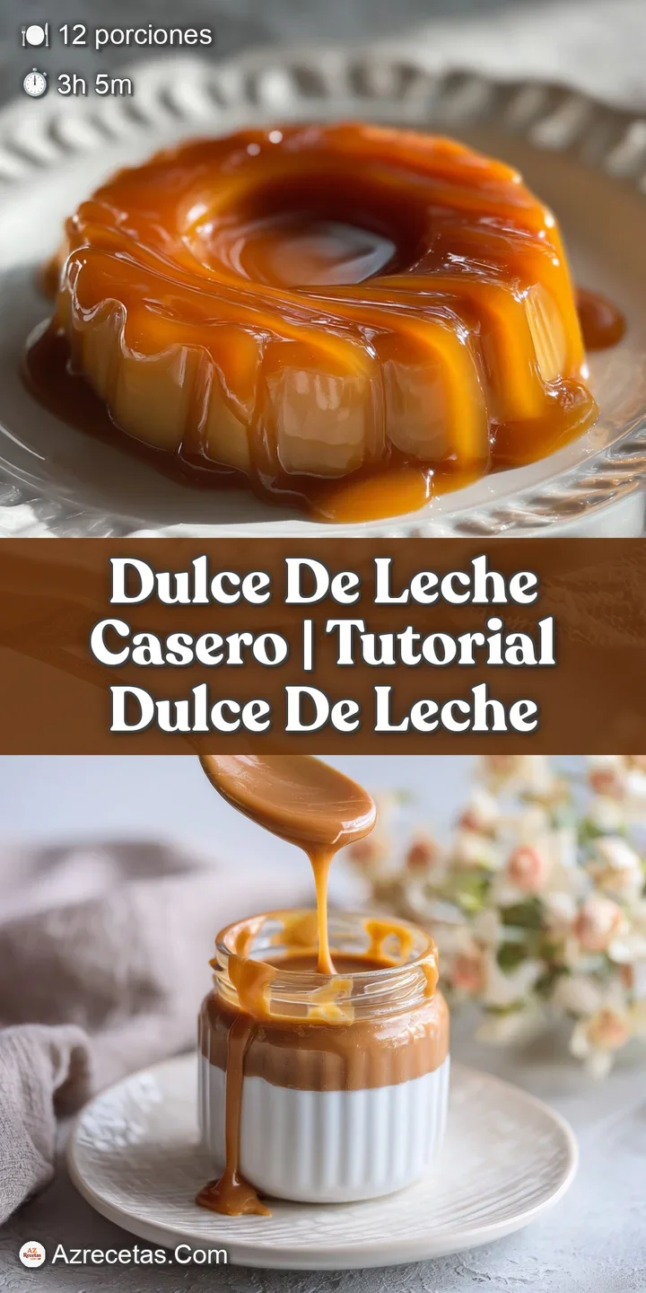 Close-up reveals the decadent, thick texture of homemade dulce de leche. A tempting glimpse of its deep caramel color.
