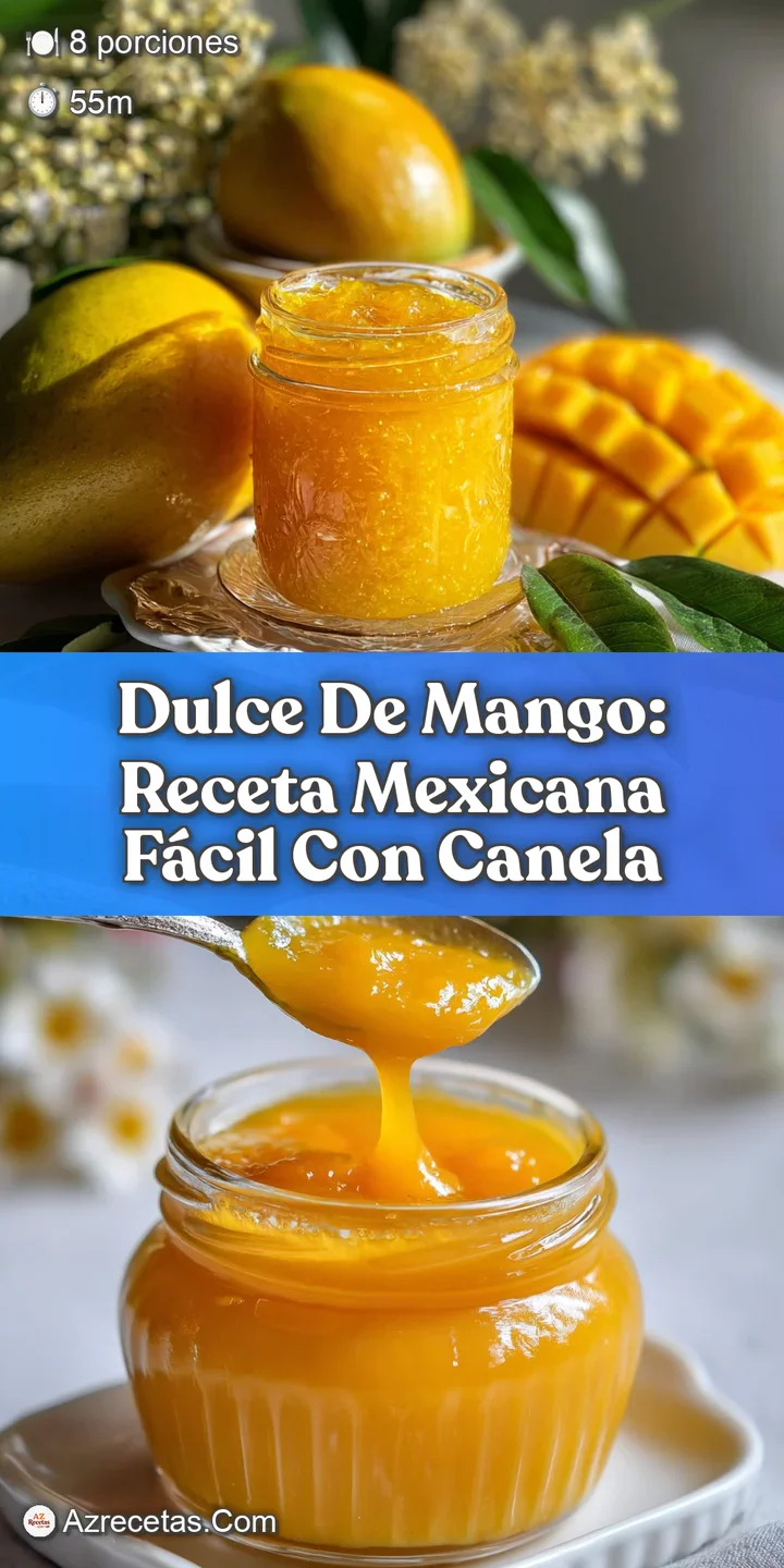 Close-up: shimmering dulce de mango dessert. Soft texture contrasted by the rustic sprinkling of cinnamon. Suggests cold &...