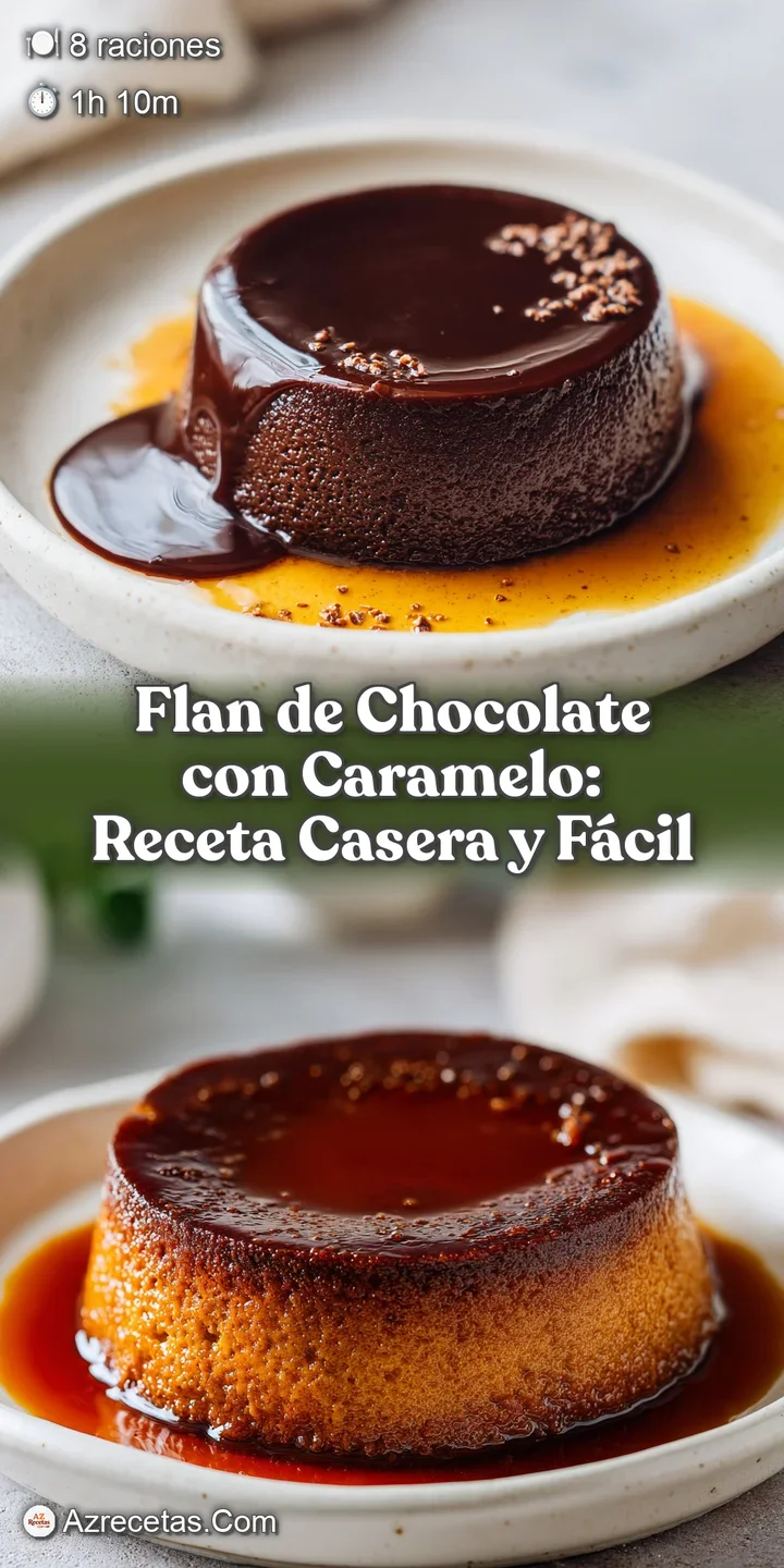Close-up of a luscious chocolate flan. The cracked caramel surface invites you to taste its rich and intensely chocolatey ...