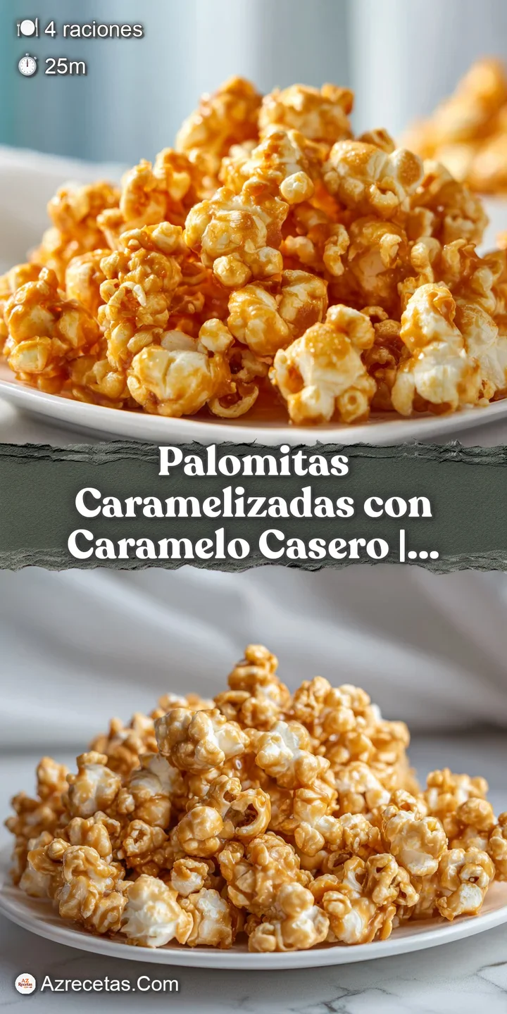 Close-up of caramel-coated popcorn with a glossy sheen, highlighting the crispy texture and sweet aroma.