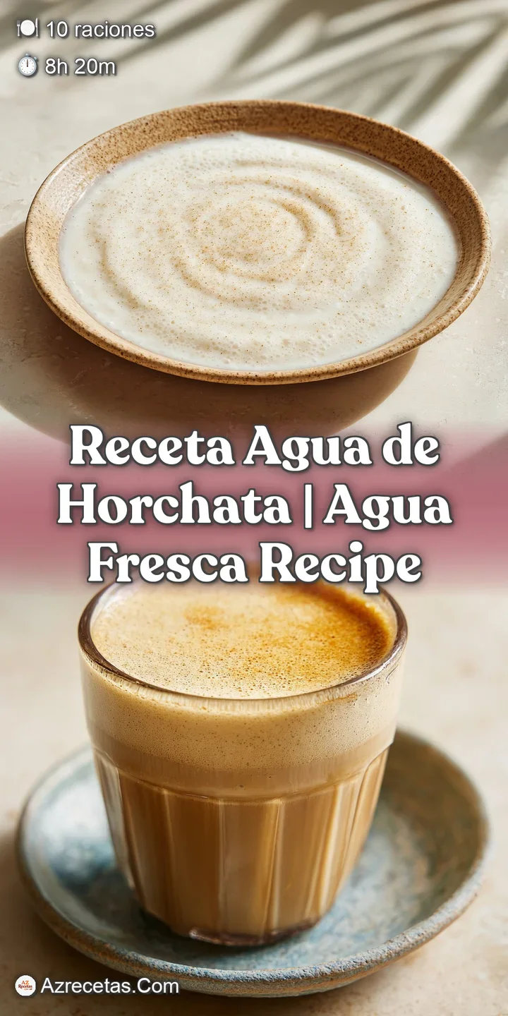 Close-up of chilled horchata, swirled ice cubes, and a sprinkle of cinnamon, hints of a sweet, cool, refreshing beverage.