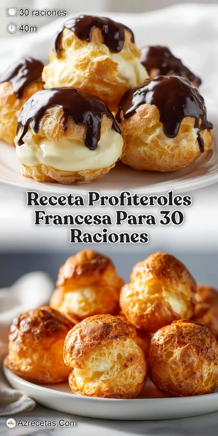 Close-up showing light and airy profiterole filled with a creamy, decadent filling, promising a burst of flavor in every b...