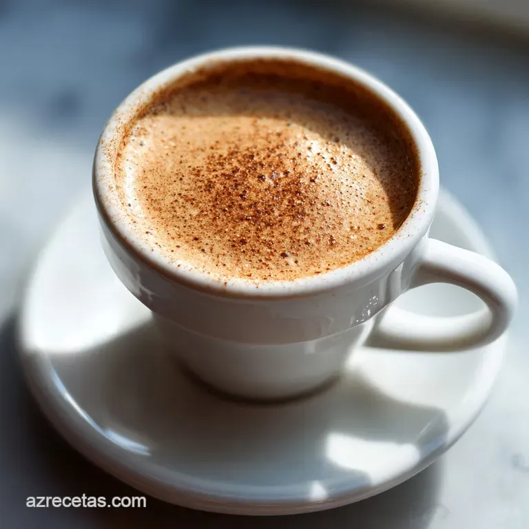 Steaming atole de caf&eacute; served in a talavera cup, cinnamon stick garnish, next to pan dulce on a linen-draped table setting.