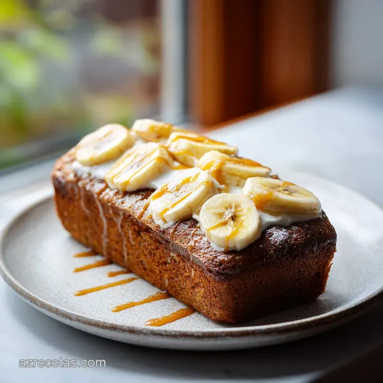 Bizcocho de Pl&aacute;tano con Dulce de Leche