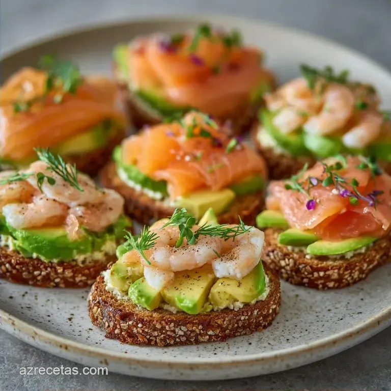 Canap&eacute;s Fr&iacute;os para Eventos: Salm&oacute;n y Gambas