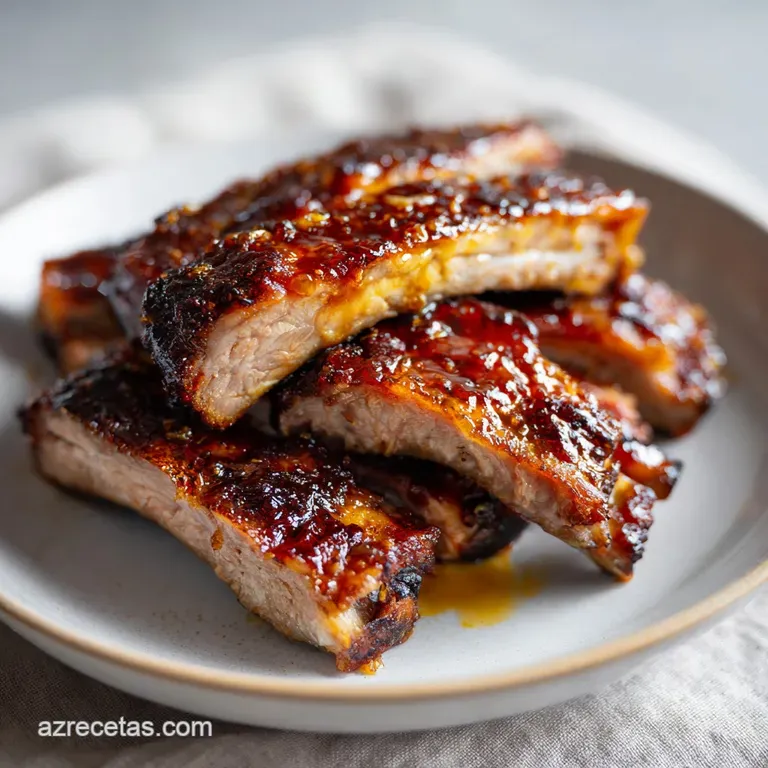 Costillas Ajo Miel: Carne Tierna y Glaseado Brillante
