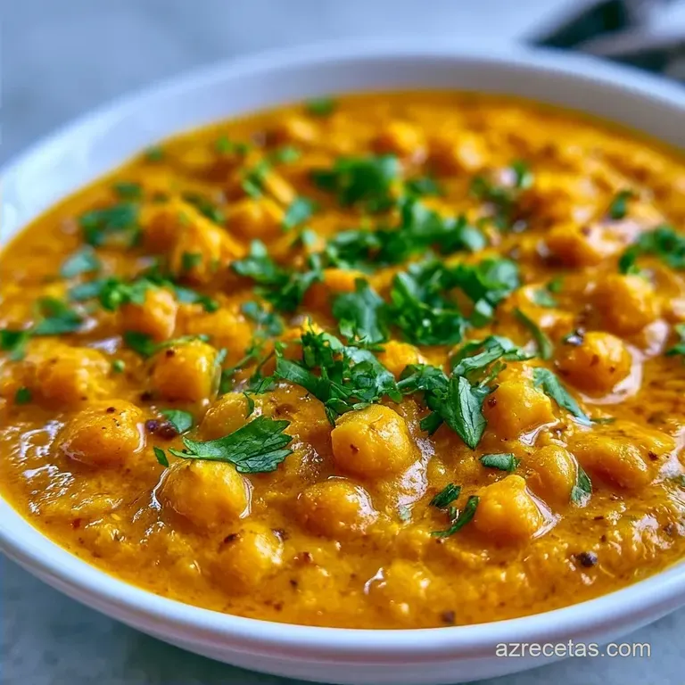 Curry De Garbanzos Indio: Cremoso y Especiado