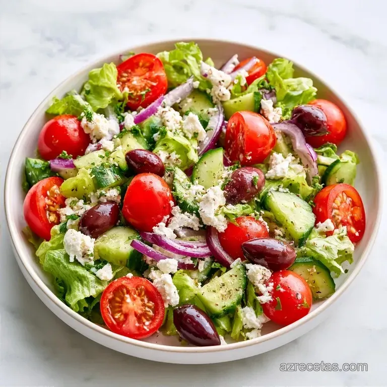 Ensalada Mediterránea con Aceite de Oliva y Feta