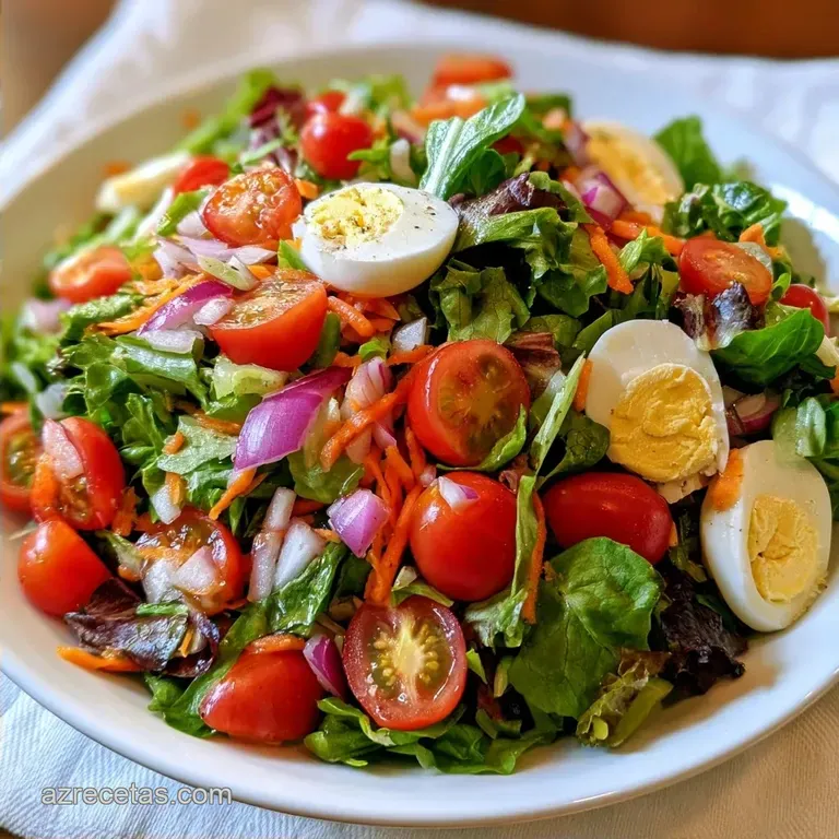 Ensalada Saludable Con Huevo Duro en 20 Minutos