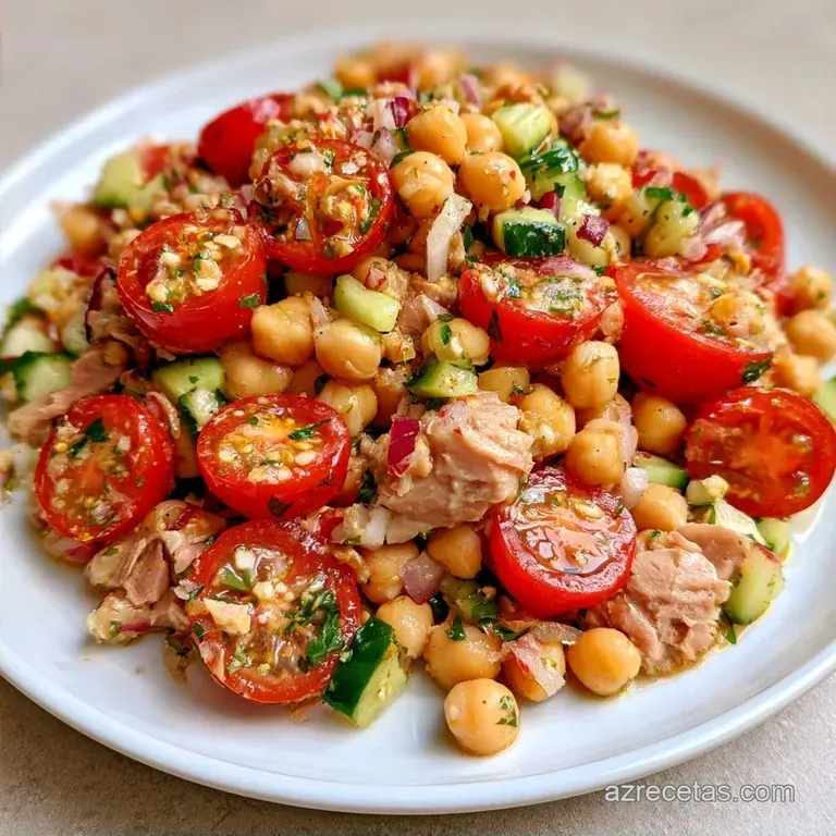 Ensalada De Garbanzos Ligera: Fresca y Proteica