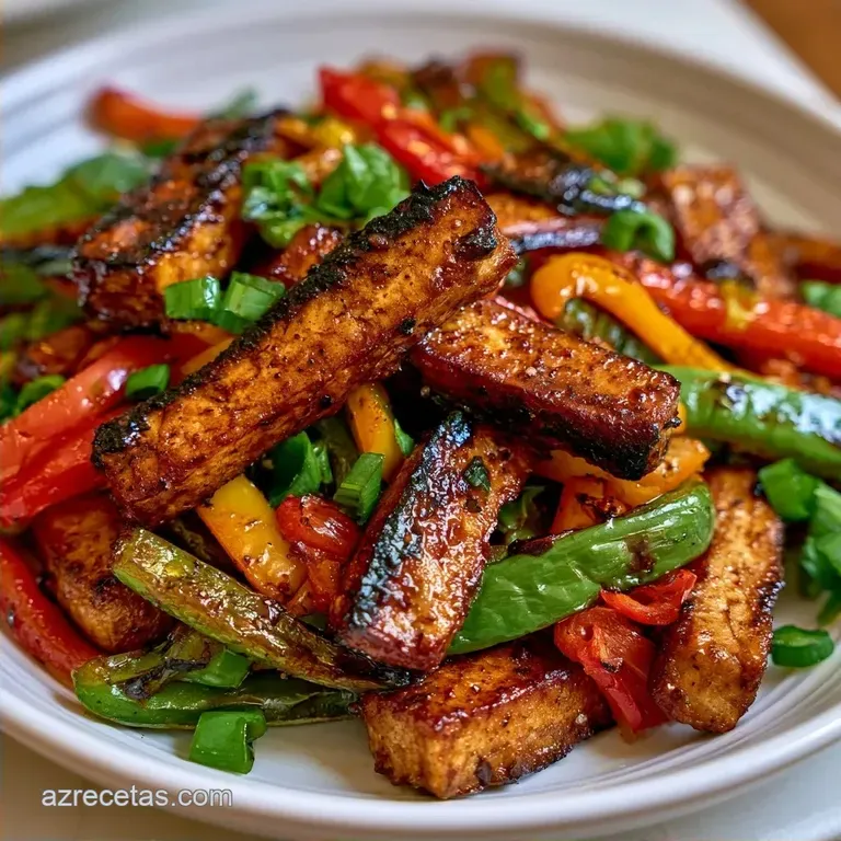 Fajitas de Tofu Estilo Mexicano en 35 Minutos