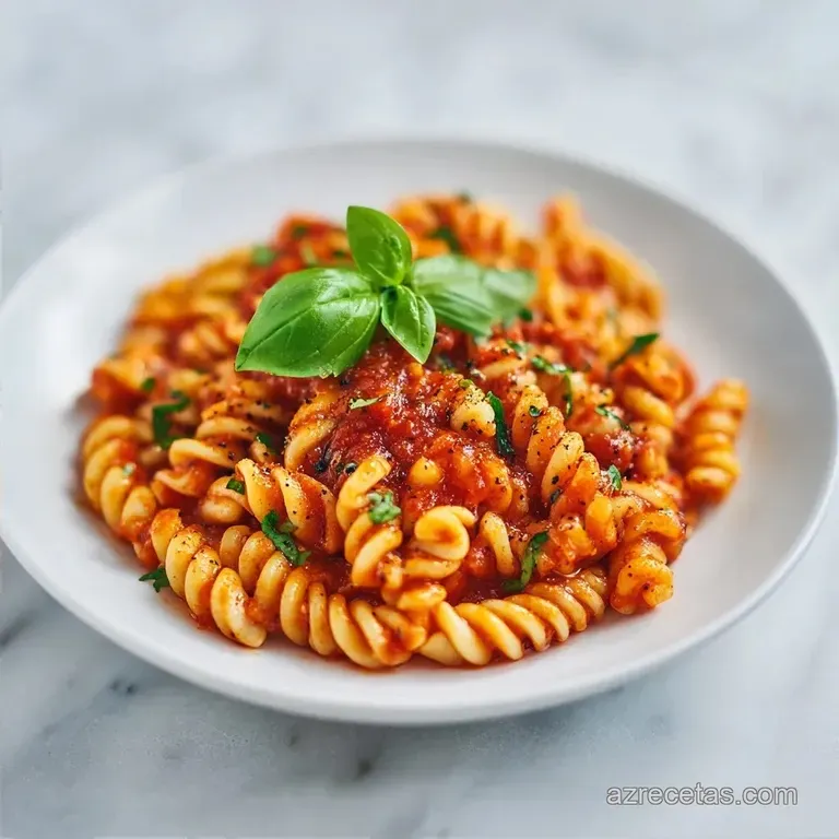 Pasta Con Tomate F&aacute;cil: Salsa Natural y Brillante