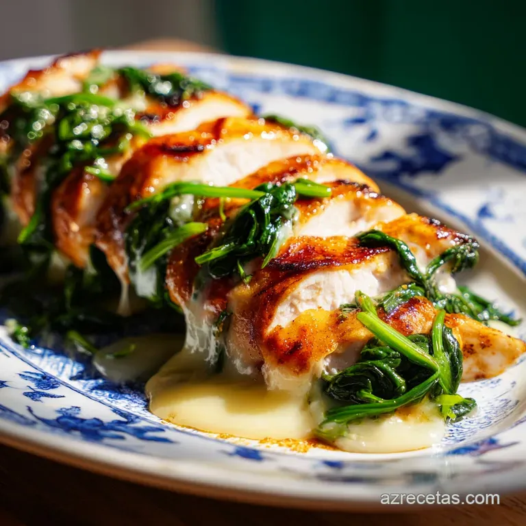 Pechuga de Pollo Rellena: Espinacas y Queso