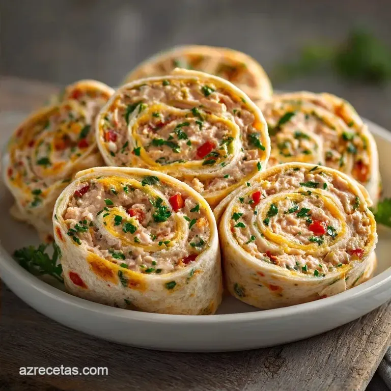 Rollitos de At&uacute;n y Pimientos: Picoteo Cremoso