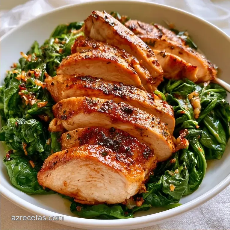 Pollo con Espinacas: Cremoso y Saludable