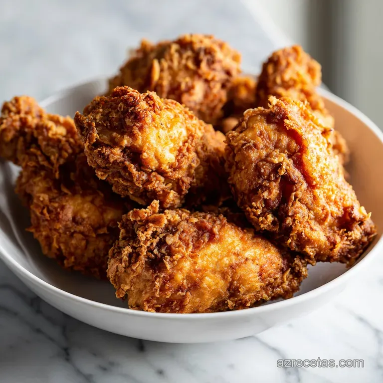 A rustic wooden board showcases perfectly fried chicken with a side of vibrant coleslaw.
