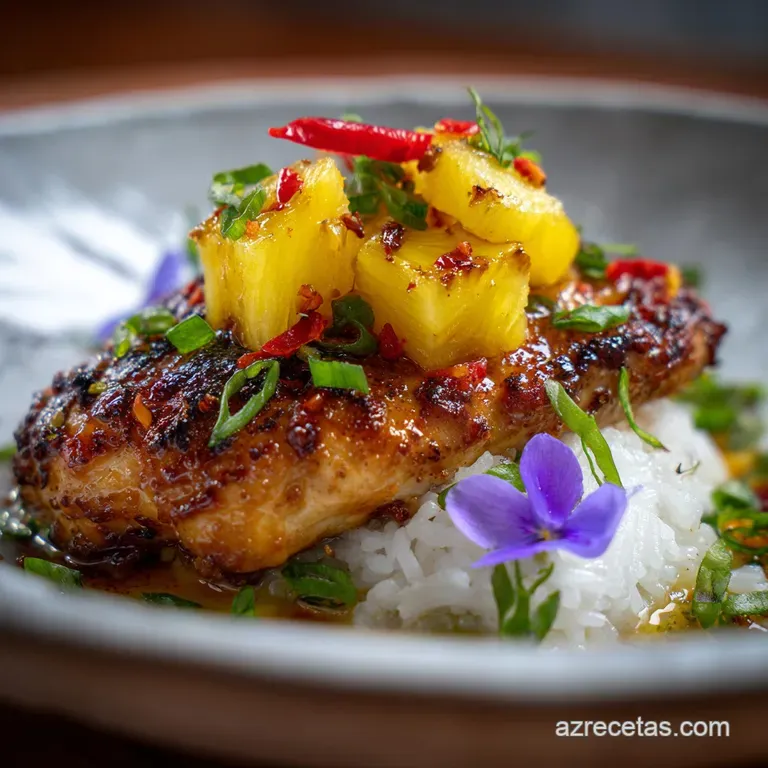 Pollo Hawaiano con Glaseado Agridulce