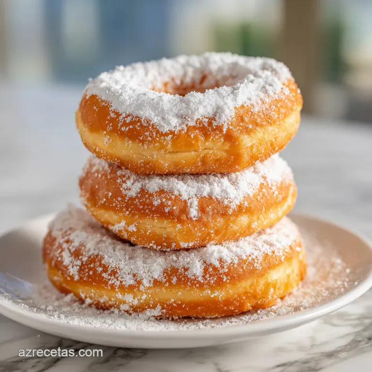 A single sugar donut, glistening with sugar crystals, presented on a clean white plate, showcasing its light and airy text...