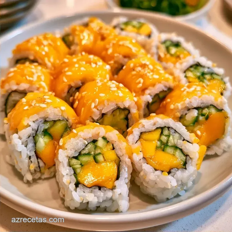 Sushi Vegetariano con Mango y Pepino