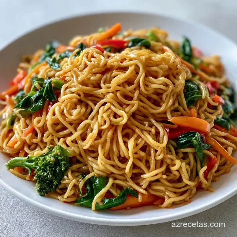Pasta enrollada con cuidado, adornada con verduras frescas y coloridas, servida en un plato de cer&aacute;mica moderno.
