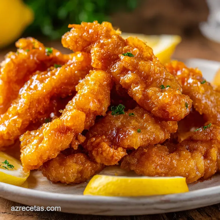 Pollo jugoso glaseado dispuesto sim&eacute;tricamente con finas l&aacute;minas de c&iacute;tricos y un toque verde sobre cer&aacute;mica blanca.