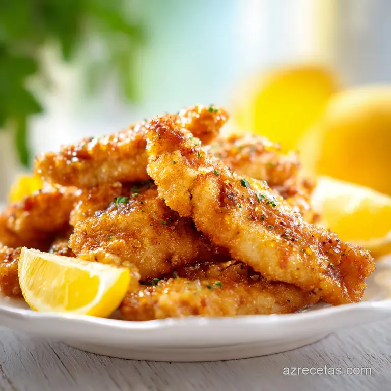 Tiras De Pollo Al Lim&oacute;n: Glaseado Aterciopelado