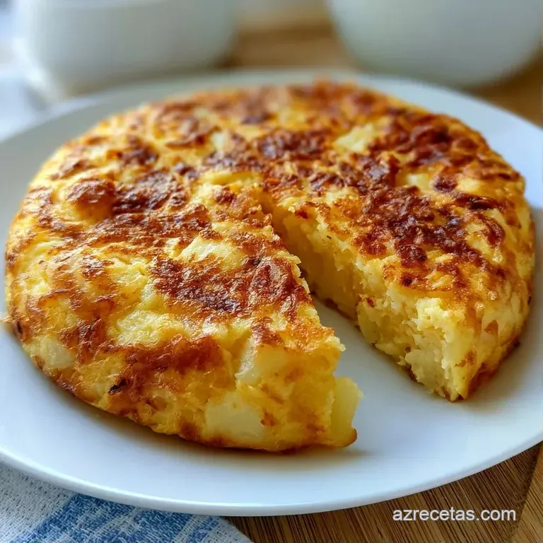 Porci&oacute;n triangular de tortilla jugosa con centro amarillo intenso sobre plato cer&aacute;mico, adornada con perejil fresco.