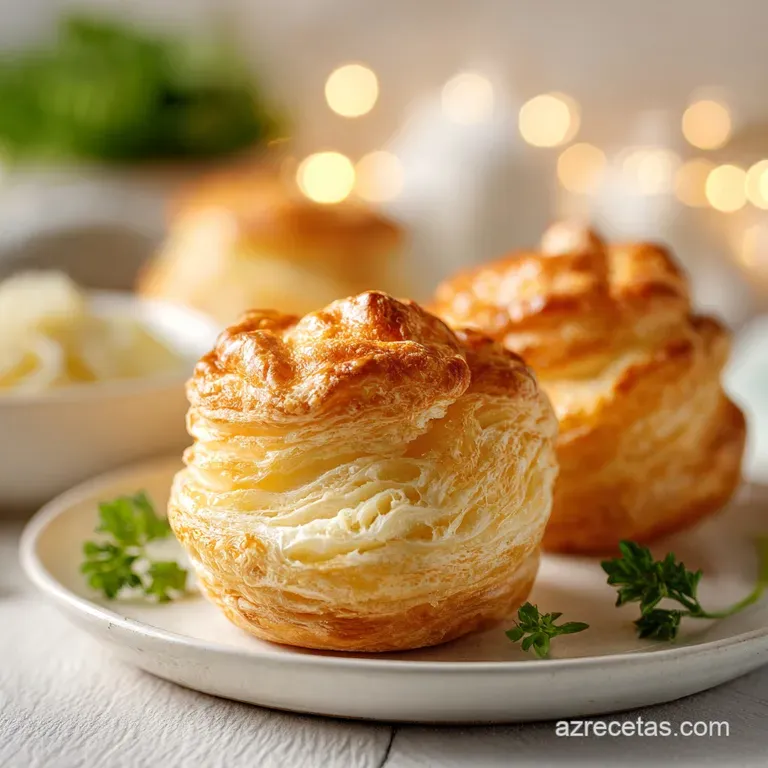Volov&aacute;n de Pollo: Hojaldre Crujiente y Relleno Cremoso